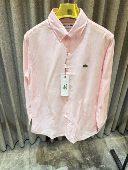 Buy Lacoste Babypink Pure Linen Shirts Online in India - Bootery