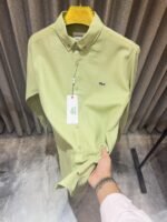 Lacoste Green Pure Linen Shirts - Best Price Online - Style 2 - Bootery - Image 2