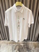 Buy Lacoste White Pure Linen Half Sleeves Shirt Online in India - Bootery