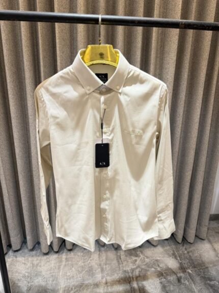 Buy Armani Exchange Beige Premium Shine Cotton Shirts Online in India - Bootery