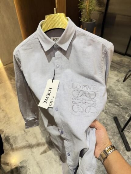 Loewe Skyblue One Side Brand Pocket Shirt - Best Price Online - Bootery - Image 2