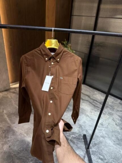 Lacoste Brown Premium Super Soft Cotton Shirt - Best Price Online - Bootery - Image 2