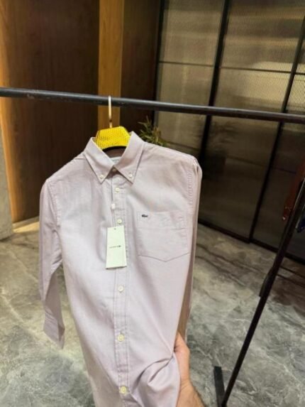 Lacoste Light Purple Premium Soft Cotton Shirt Price in India - Buy at Bootery - Image 2