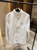 buy lacoste sky blue pure linen shirt for men online - Bootery - Men's Shoes, Watches, Clothing & Accessories