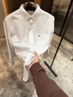 buy lacoste sky blue pure linen shirt for men online - Bootery - Men's Shoes, Watches, Clothing & Accessories