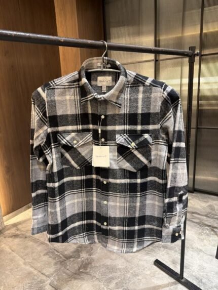 buy gant grey winter double pocket shirt for men online - Bootery - Men's Shoes, Watches, Clothing & Accessories