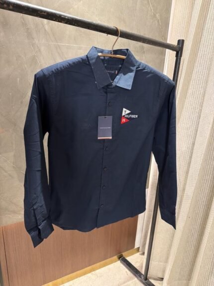 Tommy Hilfigher Navy Blue Back Print Shirt - Best Price Online - Bootery