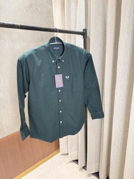 Buy Fred Perry Fredperry Green Premium Oxford Cotton Shirt Online in India - Bootery