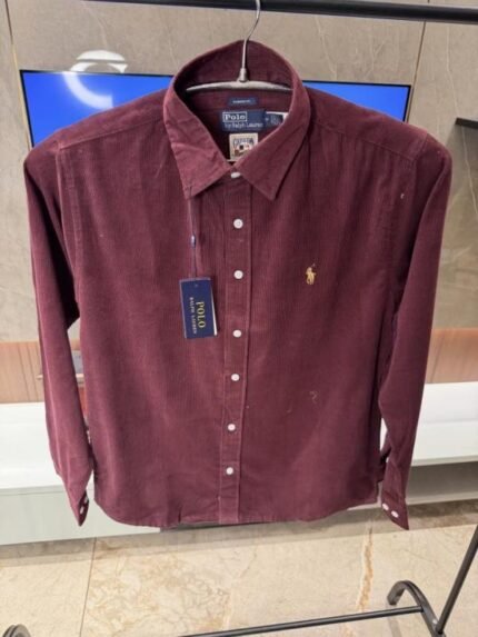 Ralph Lauren Maroon Cod Roy Fabric Imported Shirt Price in India - Buy at Bootery