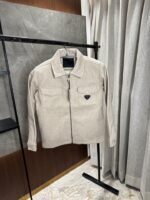 Prada Beige Double Pocket Jacket With Zip Price in India - Buy at Bootery - Image 2