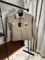 Prada Brown Double Pocket Jacket With Zip - Best Price Online - Bootery - Image 2