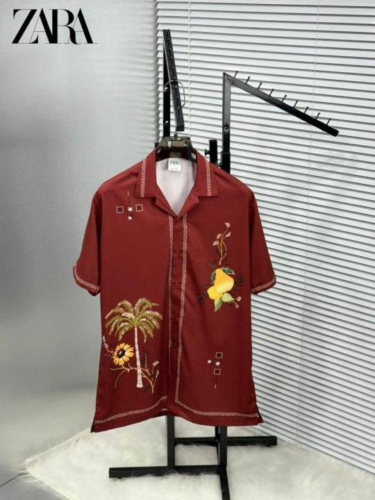 Zara Maroon Hrithik Roshan Edition Printed Shirt