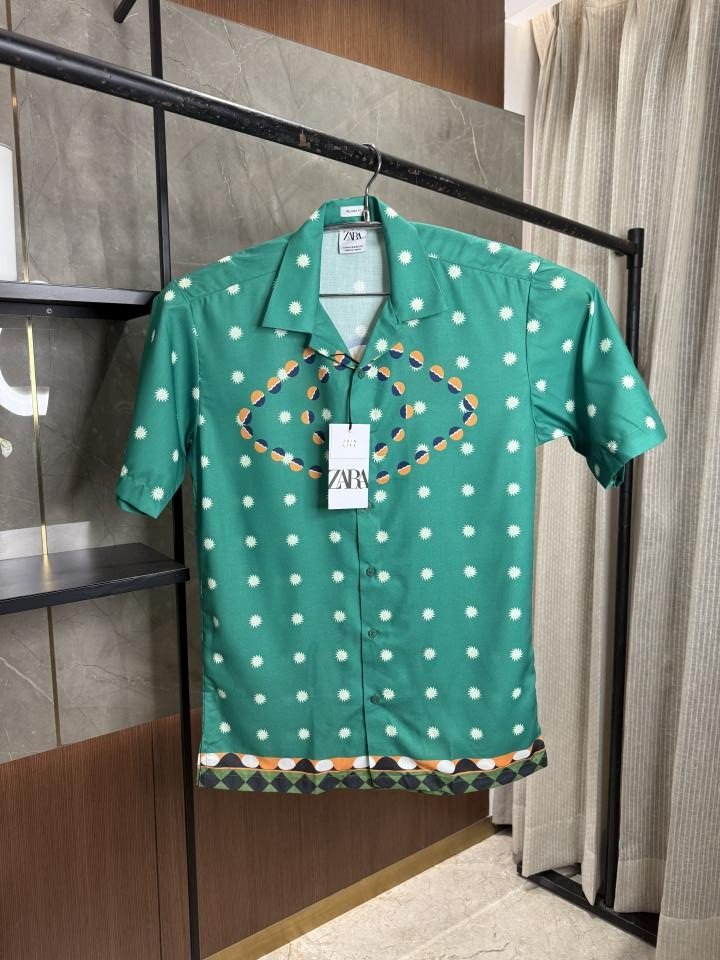 Zara Green Hrithik Roshan Edition Printed Shirt - Image 4