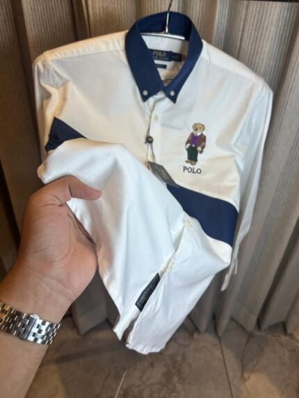 Ralph Lauren Polo White Navy Premium Teddy Shirt Price in India - Buy at Bootery - Image 2