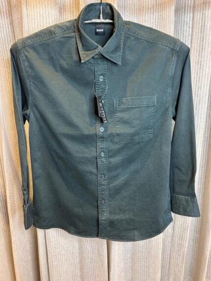Boss Bottle Green Premium Fabric Shirt - Best Price Online - Bootery