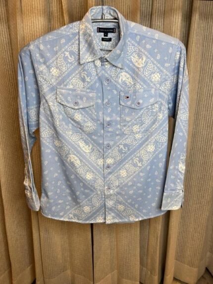 Buy Tommy Hilfiger Blue Printed Premium Shirt Online in India - Bootery