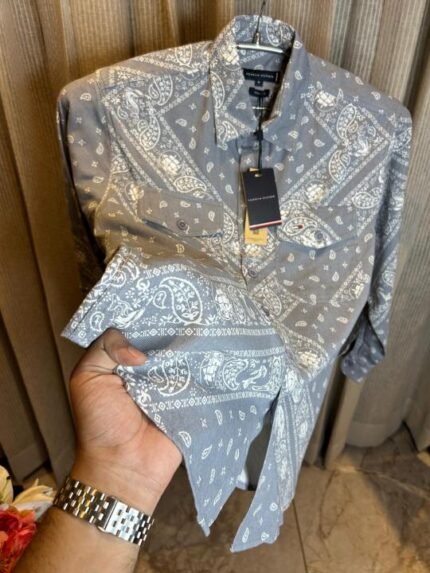 Tommy Hilfiger Grey Printed Premium Shirt Price in India - Buy at Bootery - Image 2