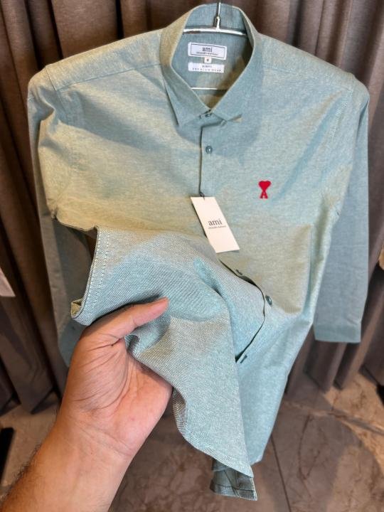 Ami Paris Green Premium Imported Red Logo Shirt - Best Price Online - Bootery - Image 2