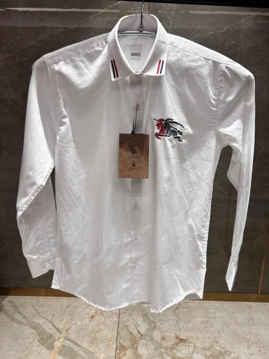Burberry White Premium Embroider Logo Shirt With Box - Best Price Online - Bootery - Image 3