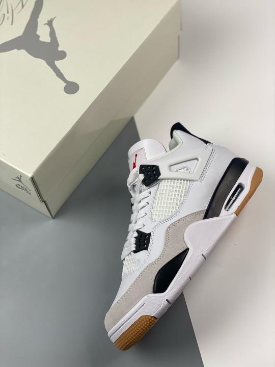 Jordan Nike Air Jordan 4 SB White Black Semi UA Shoes Price in India - Buy at Bootery - Image 7