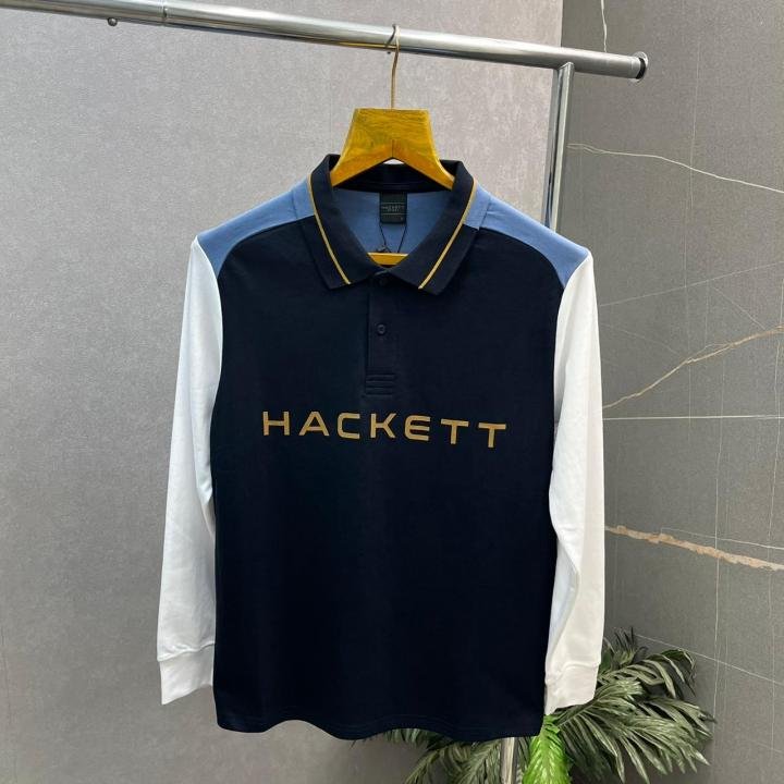 Hackett Blue Premium Polo Full Sleeves Tshirt 495