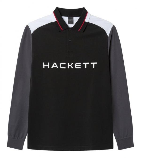 Buy Hackett Black Premium Polo Full Sleeves T-Shirt 495 Online in India - Bootery - Image 3