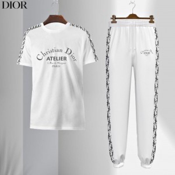 Christian Dior Imported White Super Premium Track Suit With Brand Carry Bag F1457-wh - Image 3