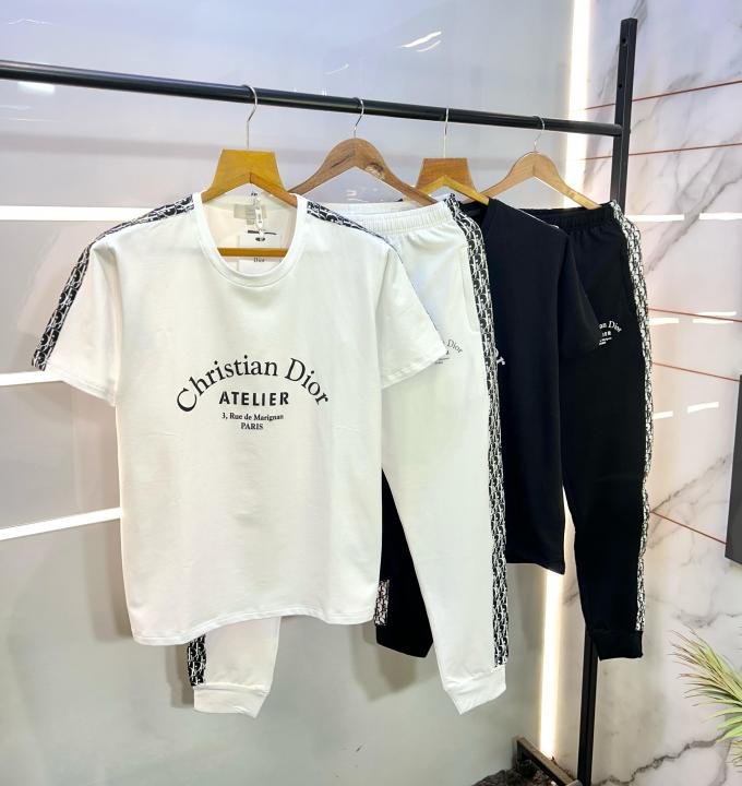 Christian Dior Imported White Super Premium Track Suit With Brand Carry Bag F1457-wh - Image 2