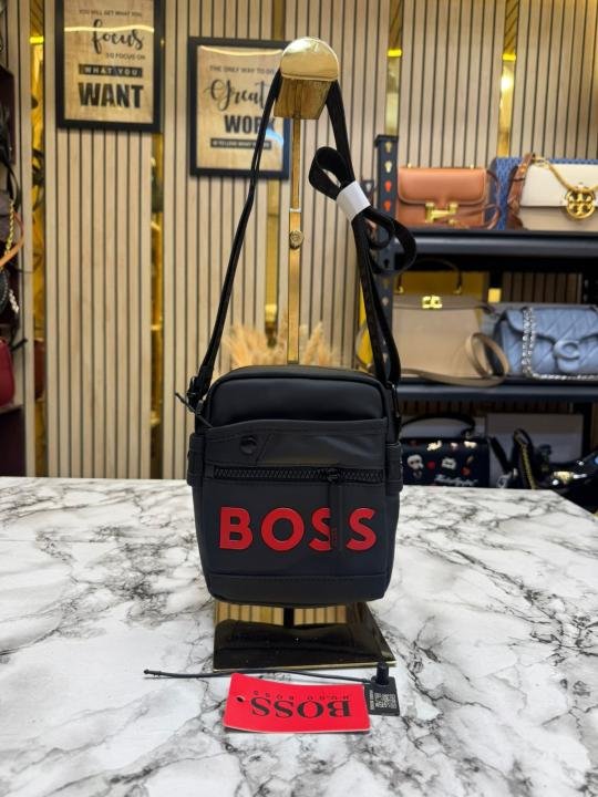 Hugo Boss Urban Compact Grid Crossbody Side Bag