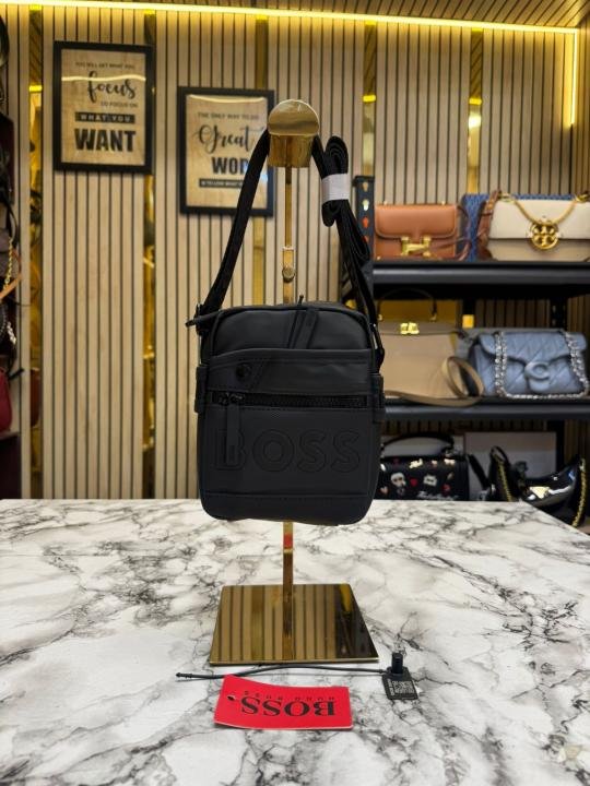 Hugo Boss Urban Compact Grid Crossbody Side Bag