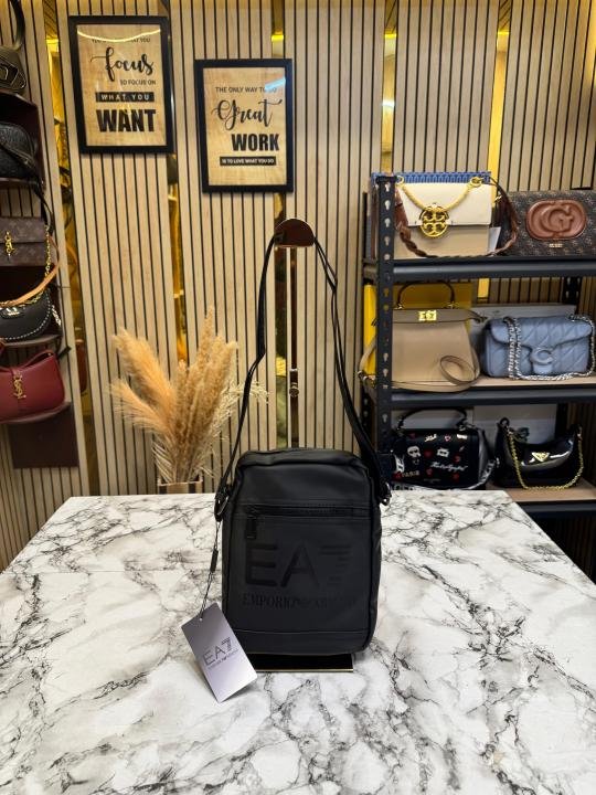 Emporio Armani EA7 Urban Black Pulse Crossbody Side Bag