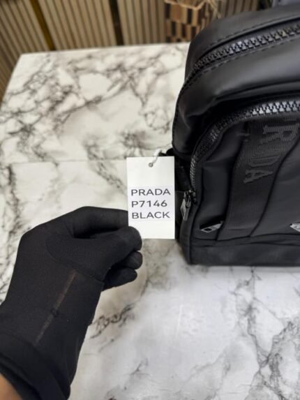 Prada Nylon Crossbody Sling Bag With Triangle Badge Black - Best Price Online - Bootery - Image 2