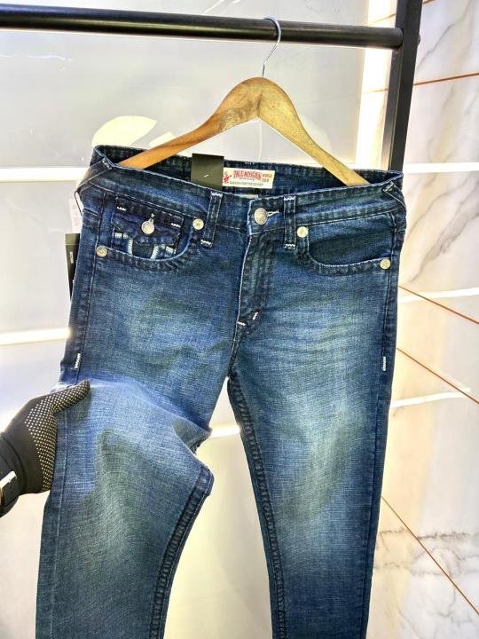 True Religion Imported Blue Super Premium Denim With Brand Box Packing And Carry Bag F2931-BU | Premium Clothing - Image 5