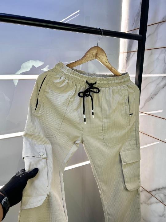 Zara  Cream Imported Super Premium joggers F1820-CR | Premium Clothing - Image 4