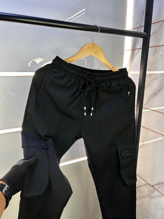 Zara  Black Imported Super Premium joggers F1820-BL | Premium Clothing - Image 3