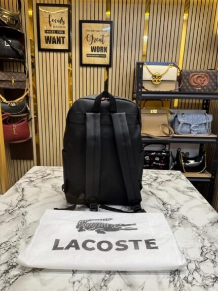 Lacoste Crocodile Graphic Backpack With Dust Bag Black Sport Edition Price in India - Buy at Bootery - Image 2