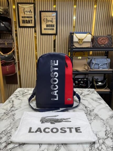 Lacoste Bold Sporty Logo Design Premium Backpack With Dust Bag - Best Price Online - Style 2 - Bootery