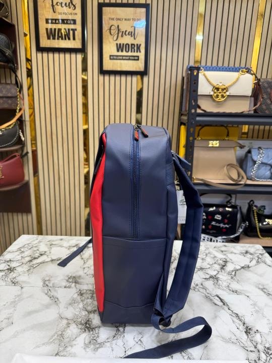 Lacoste Bold Sporty Logo Design Premium Backpack With Dust Bag (Blue-518-4) | Premium Accessories - Image 4