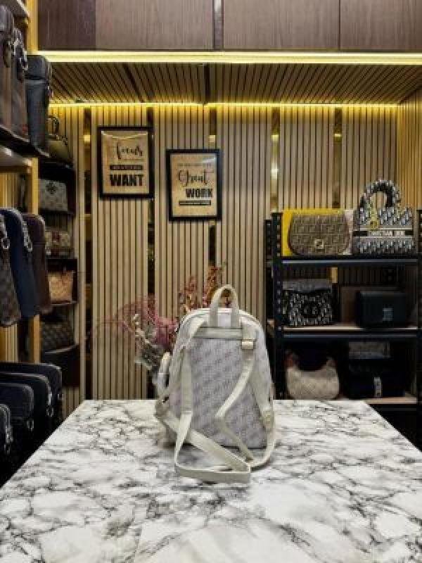 Guess WOMENS BRAND LOGO BAGPACK WITH DUST BAG AND POUCH - Image 4
