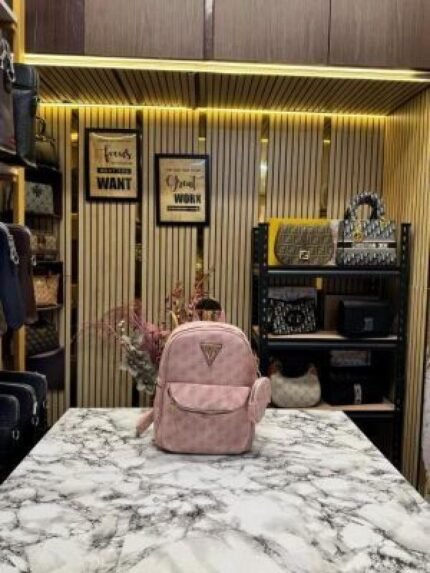 Buy Guess Womens Brand Logo Backpack With Dust Bag And Pouch Online in India - Style 4 - Bootery