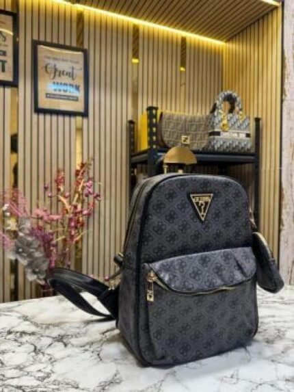 Guess Womens Brand Logo Backpack With Dust Bag And Pouch Price in India - Style 5 - Buy at Bootery - Image 2