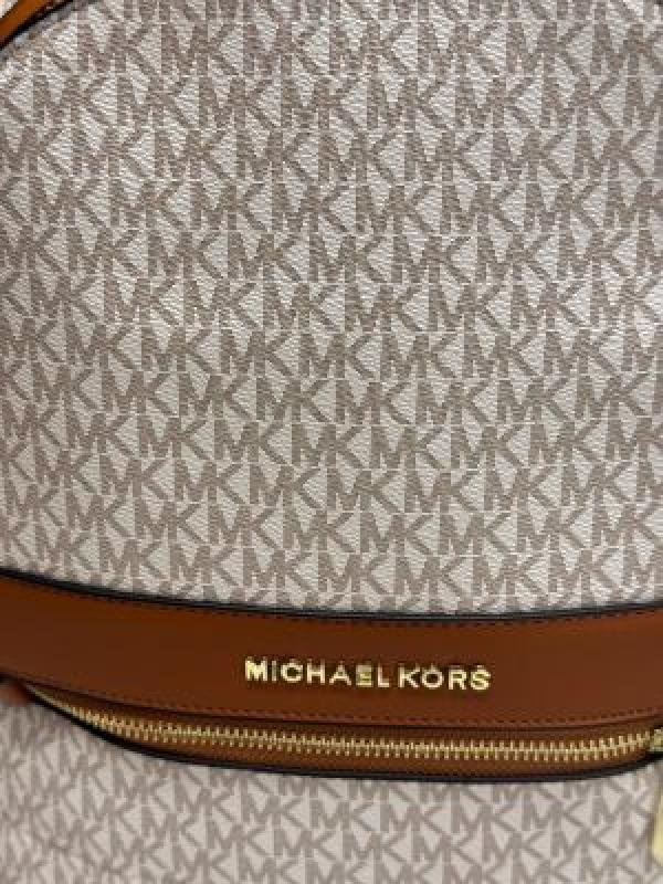 Michael Kors Kenley Backpack Premium Quality With Dust Bag (Beige) (V-908) | Premium Accessories - Image 4