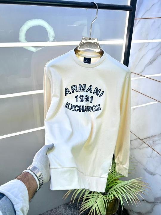 Armani Exchange Imported Of-white Super Premium Sweatshirts F3397-of Price in India - Buy at Bootery - Image 8