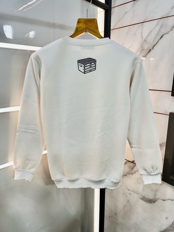 Louis Vuitton Imported Printed Premium White Sweatshirts With Brand Packing 1198 - Image 7