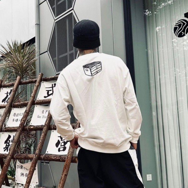Louis Vuitton Imported Printed Premium White Sweatshirts With Brand Packing 1198 - Image 5