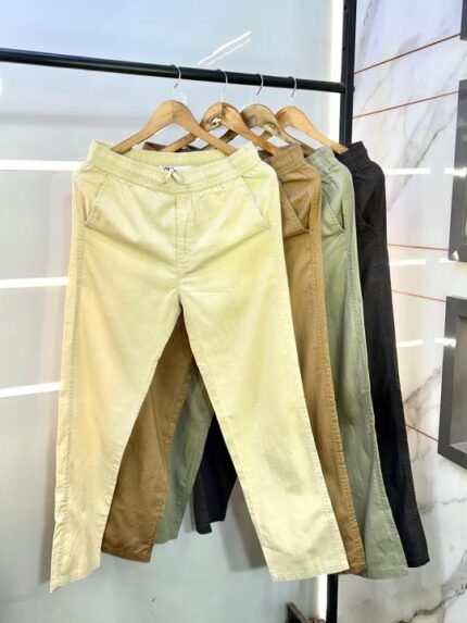 Zara Pista Linen Relax Fit Super Premium Trouser F2879-pi - Best Price Online - Bootery - Image 2