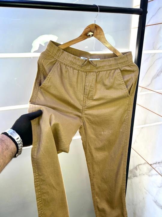Zara Brown Linen Relax Fit Super Premium Trouser F2879-br Price in India - Buy at Bootery - Image 3
