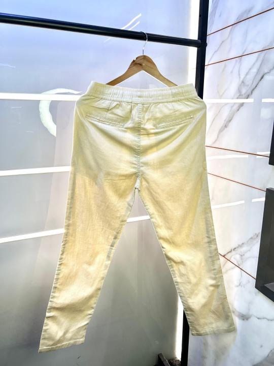 Zara Beige Linen Relax Fit Super Premium Trouser F2879-be - Best Price Online - Bootery - Image 3