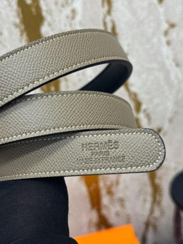 Hermes HERME S PREMIUM BELT WITH OG BOX DUST BAG KHAKI H50 | Premium Accessories - Image 3