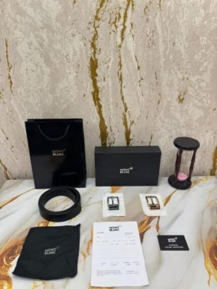Montblanc Belt Combo Gold And Silver Buckle With Box Dust Bag Including Carrybag - Best Price Online - Bootery